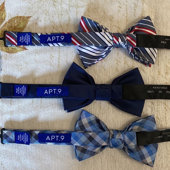Men’s Bow Ties (set of 3) -All adjustable - Picture 2 of 6